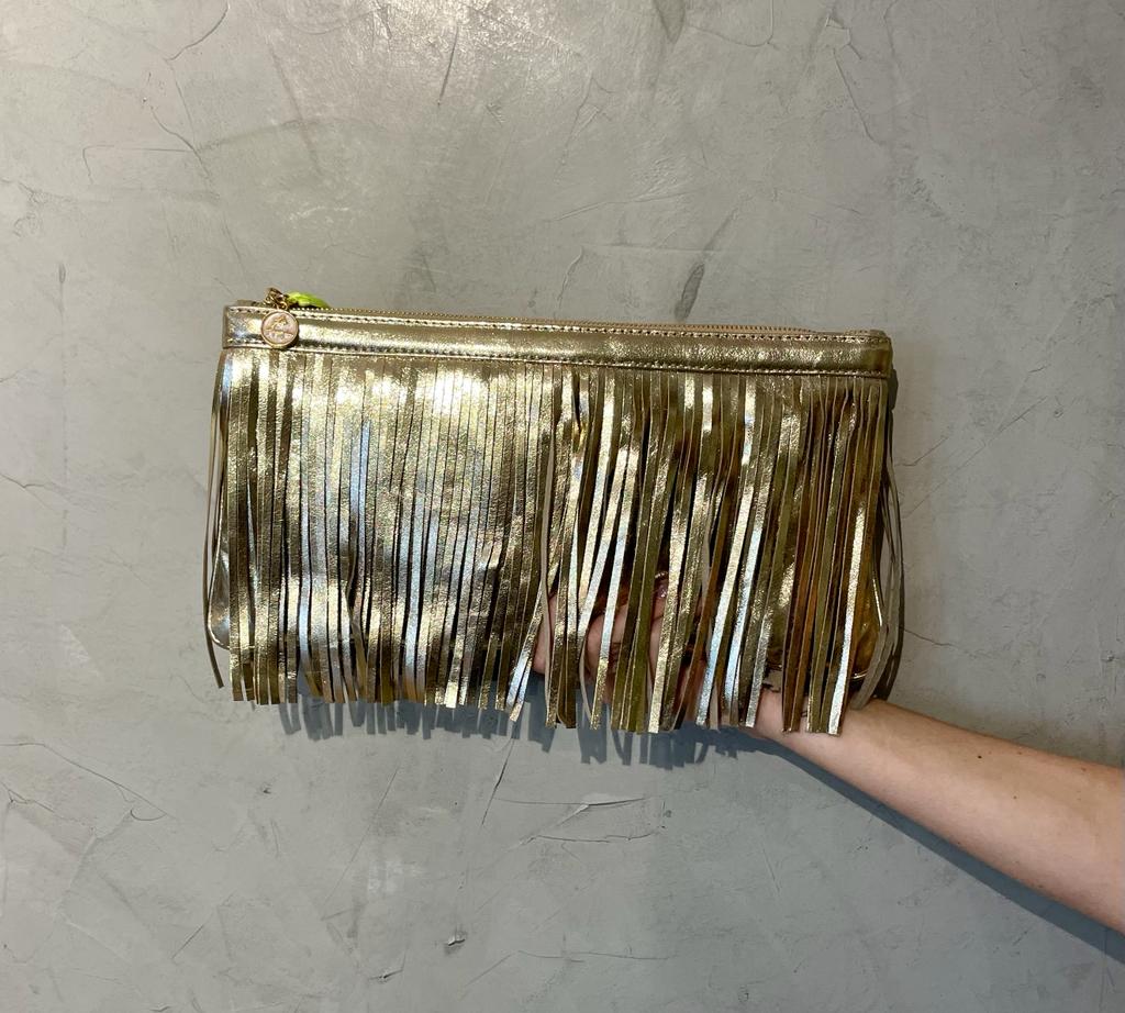 BOLSA LEONOR METALIZADO GRAFITE LA SPEZIA