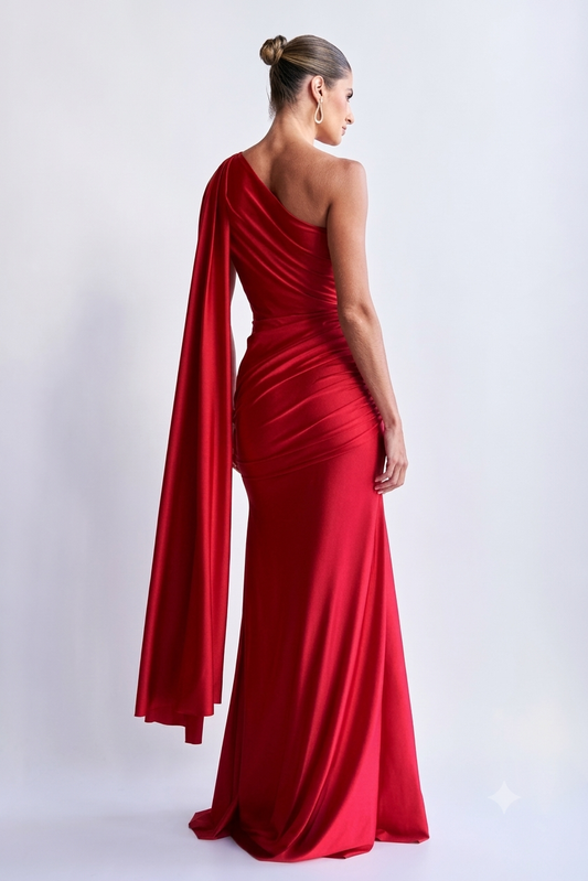 VESTIDO LONGO DE UM OMBRO SÓ UNITY SEVEN