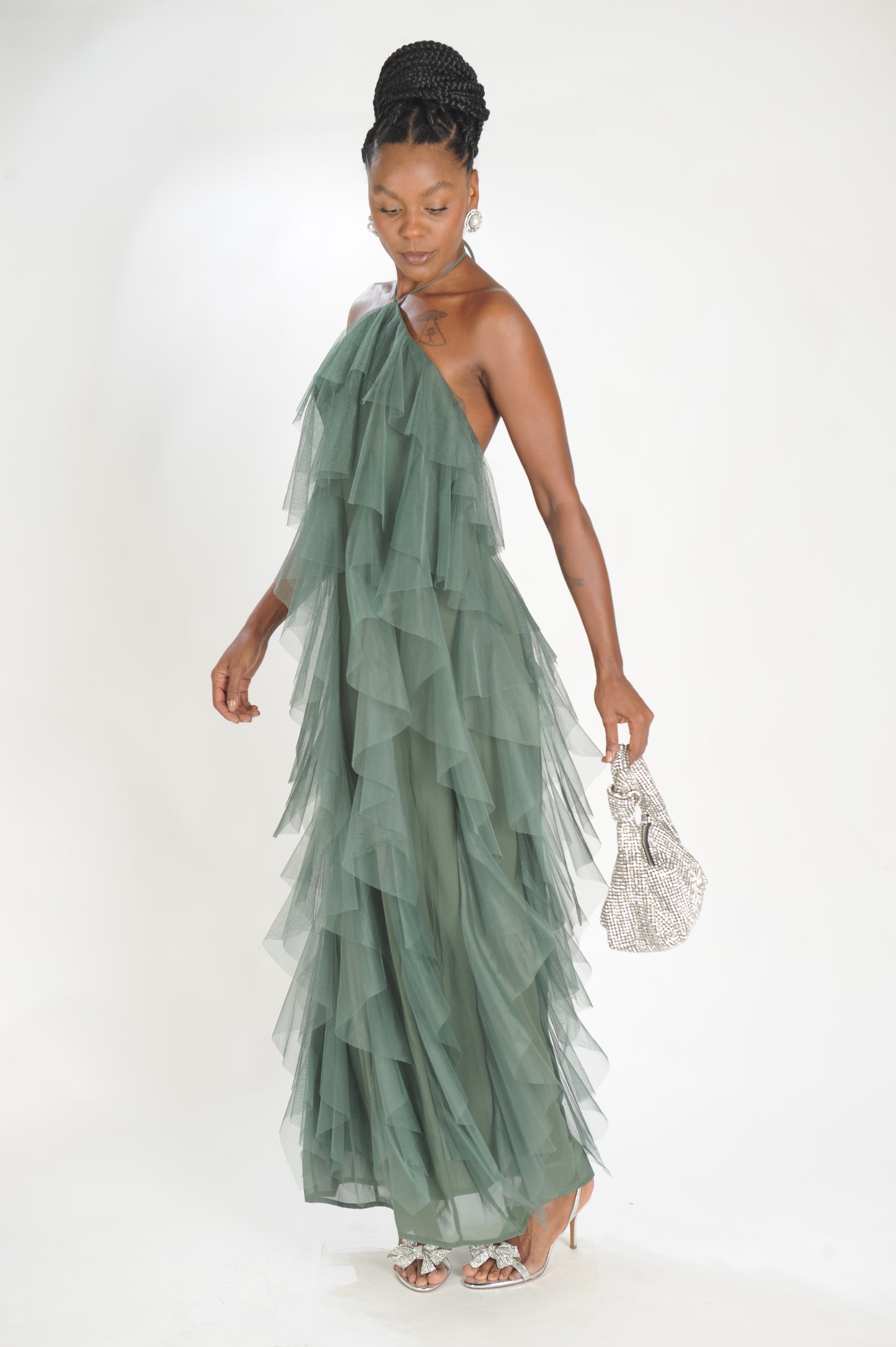 VESTIDO CAMADAS TULE LAMINE