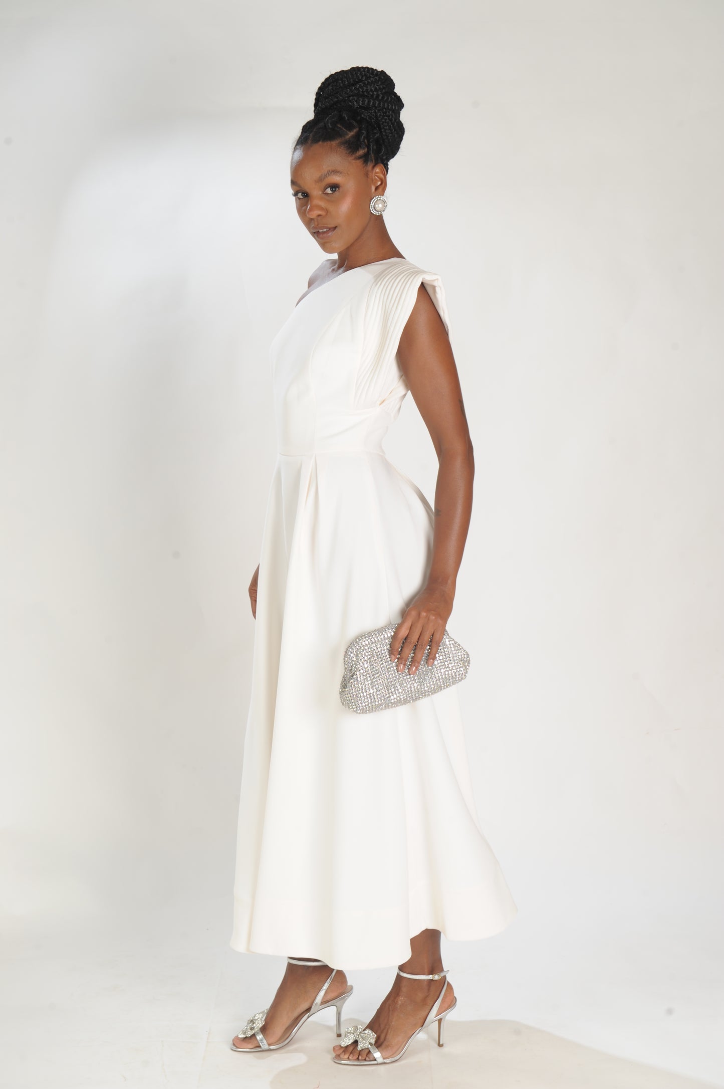 VESTIDO ALFAIATRAIA MIDI LAMINE