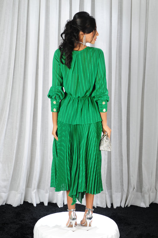 CONJUNTO SAIA MIDI PLISSADO SCLUB