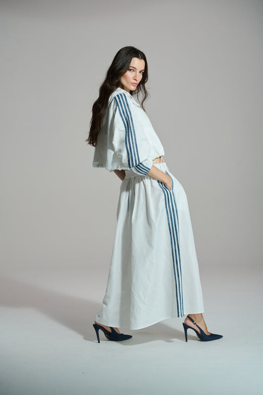 JAQUETA DE NYLON ATHLEISURE LISTRAS CAOS