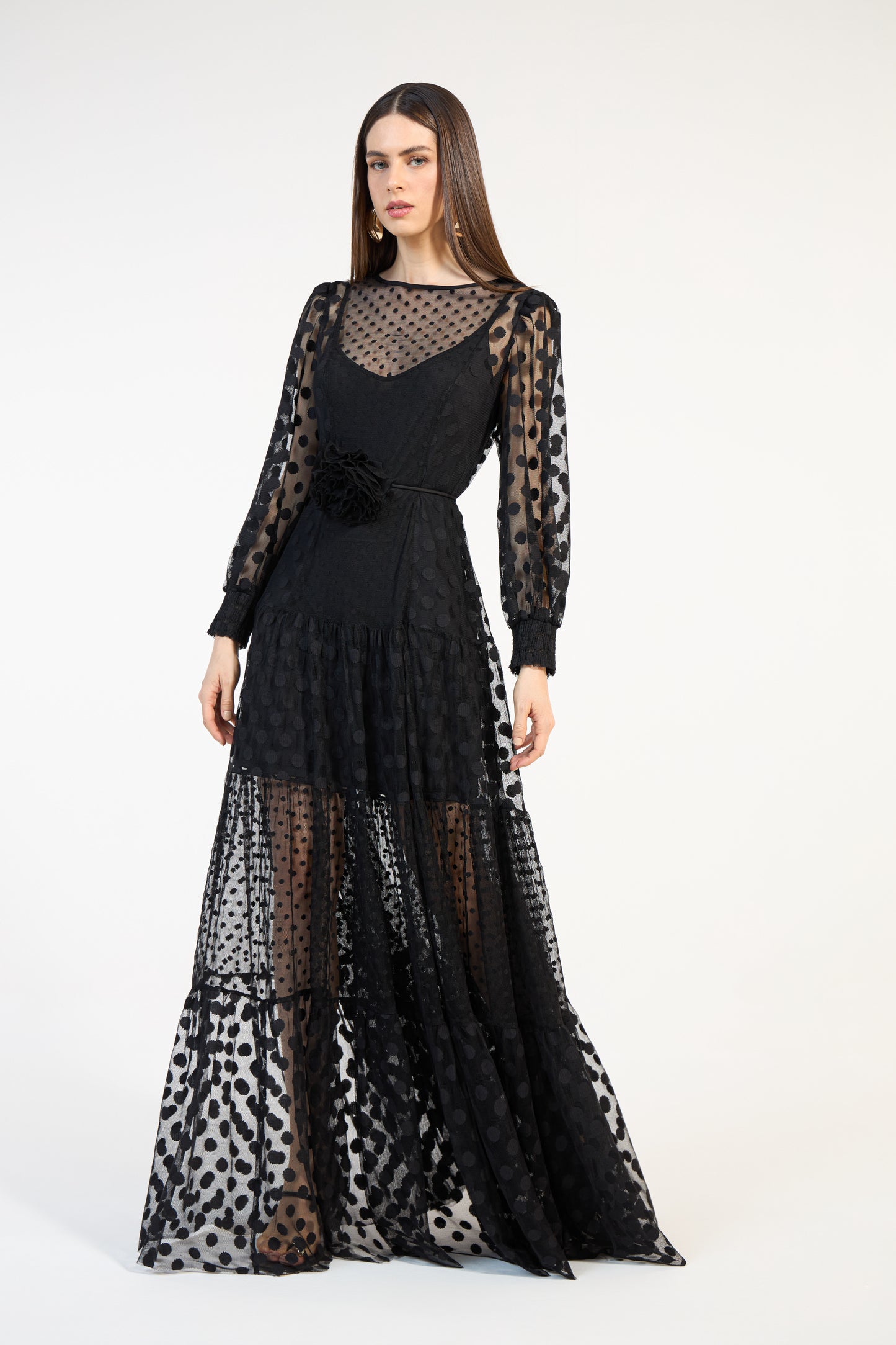 VESTIDO LONGO TULE POAS SKAZI