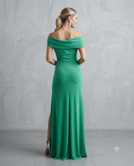 VESTIDO LONGO DRAPEADO SKAZI