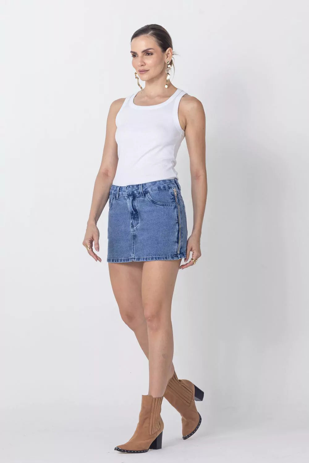 SAIA CURTA JADE BLUE JEANS