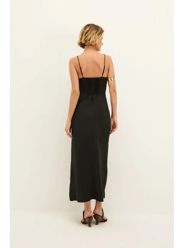 VESTIDO MIDI BEL DET BLACK VIX