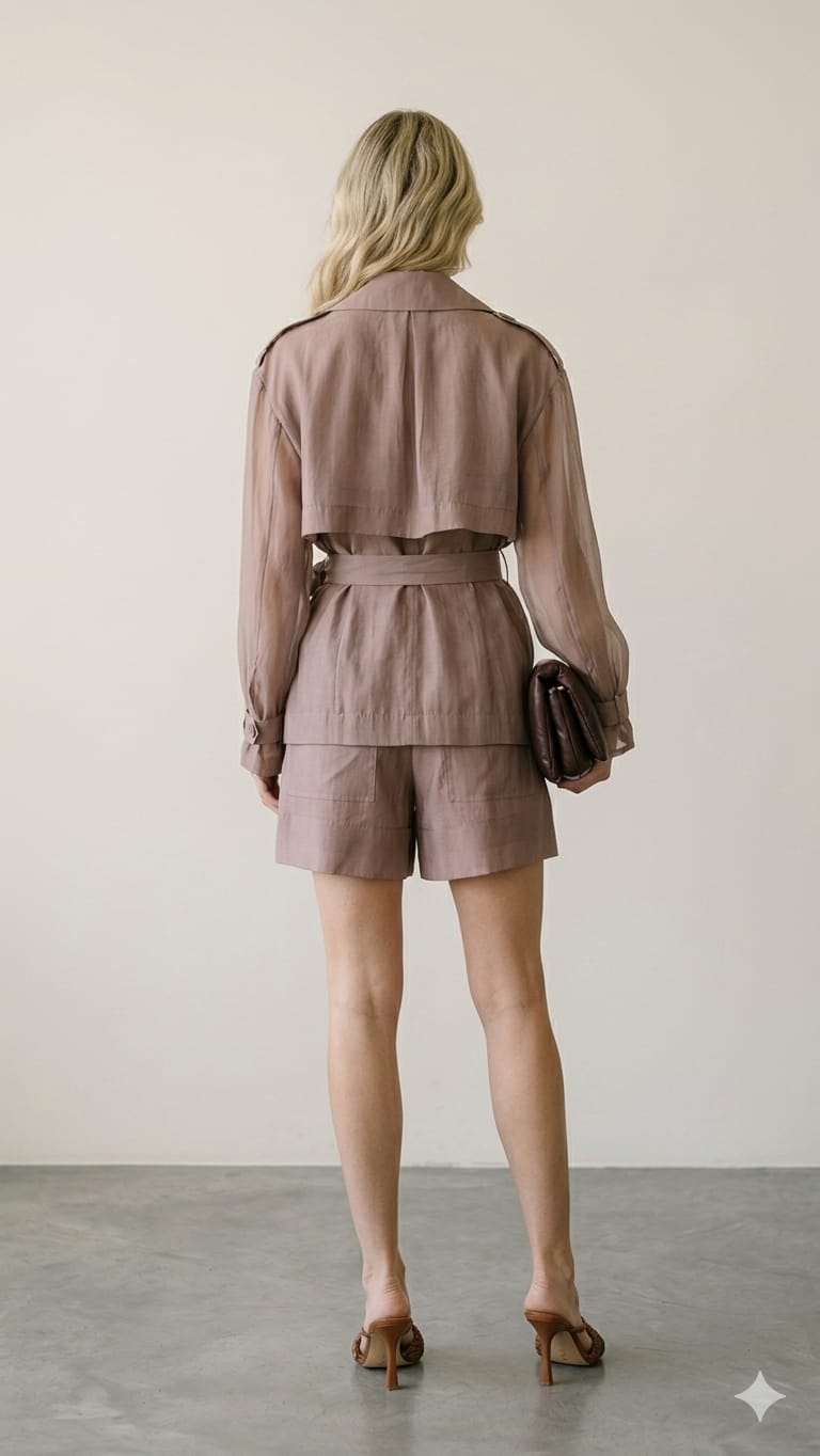 SHORT ORGANZA AMENDOA KOHDE