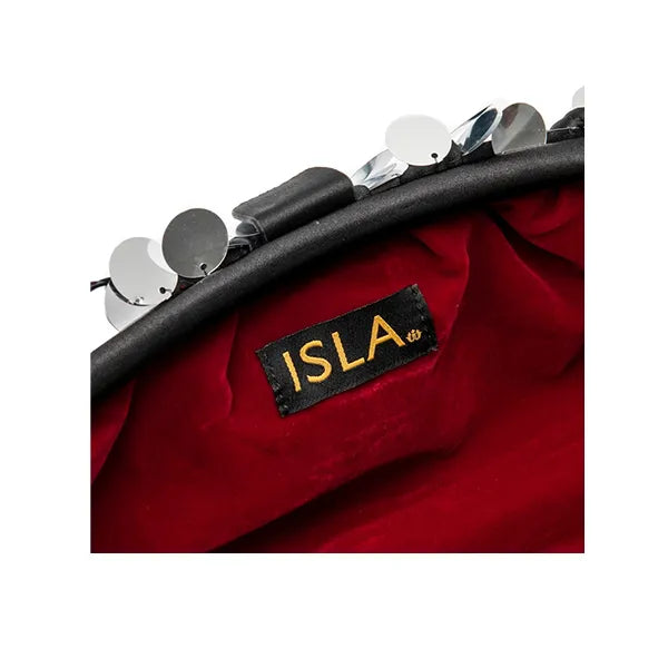 BOLSA MAXI POUCH EM PAETÊ PRATA ISLA