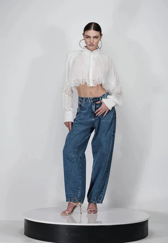 CAMISA CROPPED PLISSADO CAOS