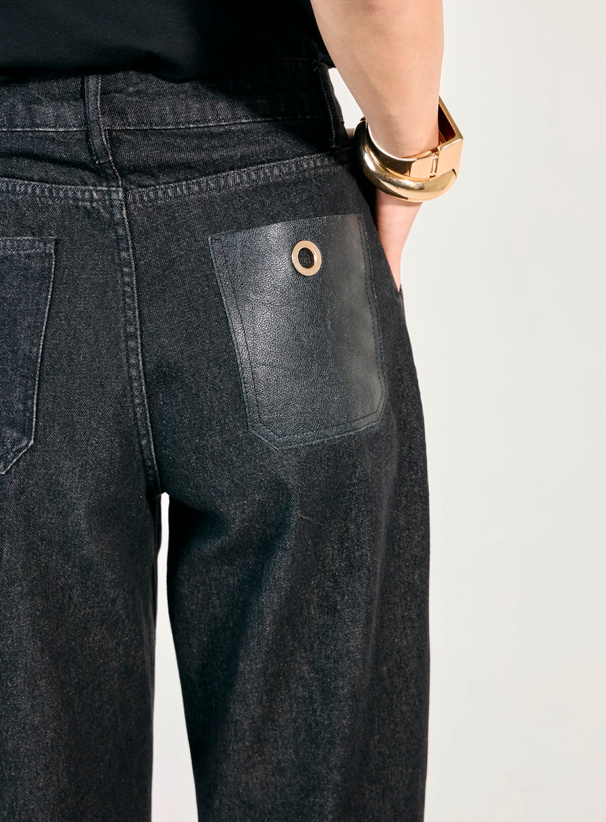 CALÇA BARRIL JEANS BLACK SKAZI