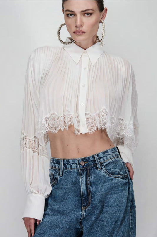 CAMISA CROPPED PLISSADO CAOS
