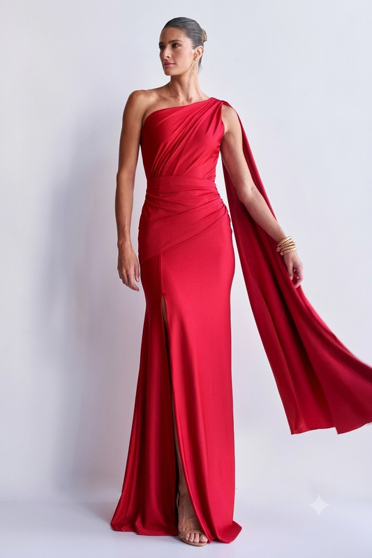 VESTIDO LONGO DE UM OMBRO SÓ UNITY SEVEN