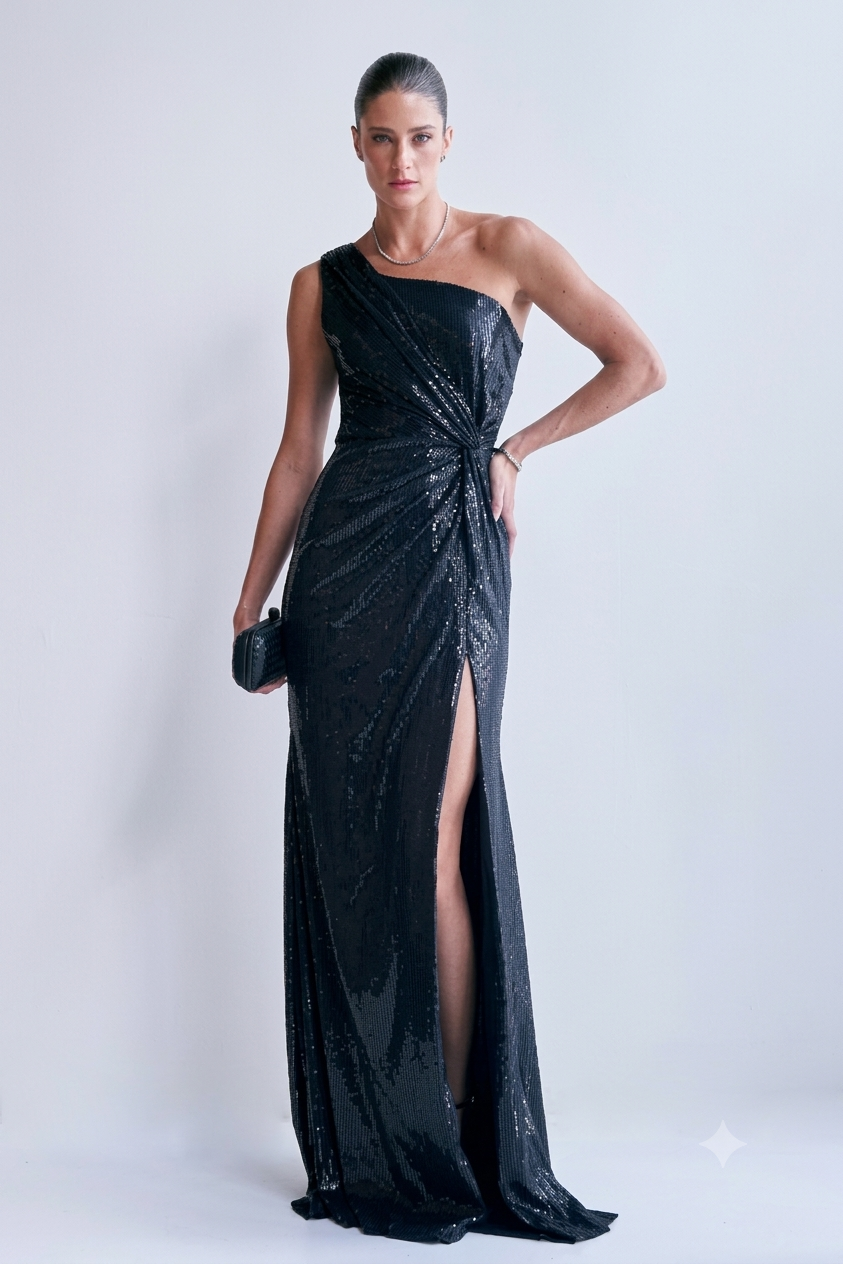 VESTIDO DE PAETÊ UNITY SEVEN