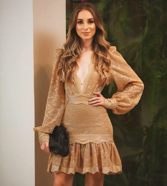 VESTIDO CURTO MANGA LONGA SKAZI