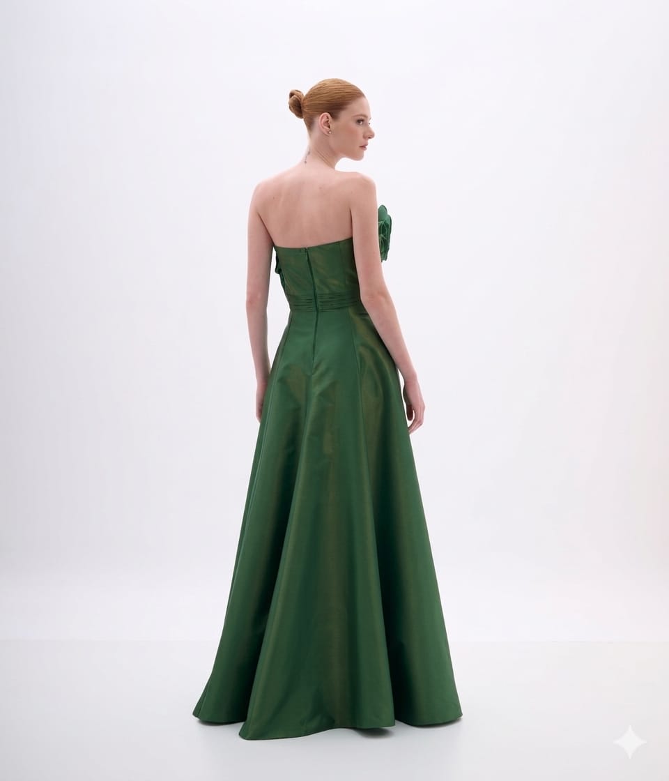VESTIDO VERDE ESCURO ARTE SACRA