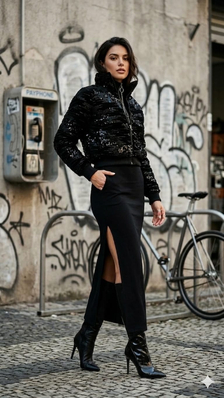 JAQUETA PAETÊ BLACK ALPELO