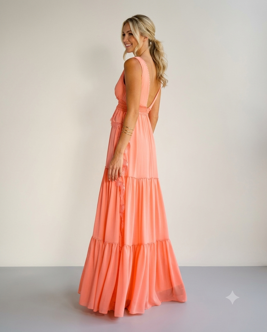 VESTIDO CREPE LONGO UNITY SEVEN