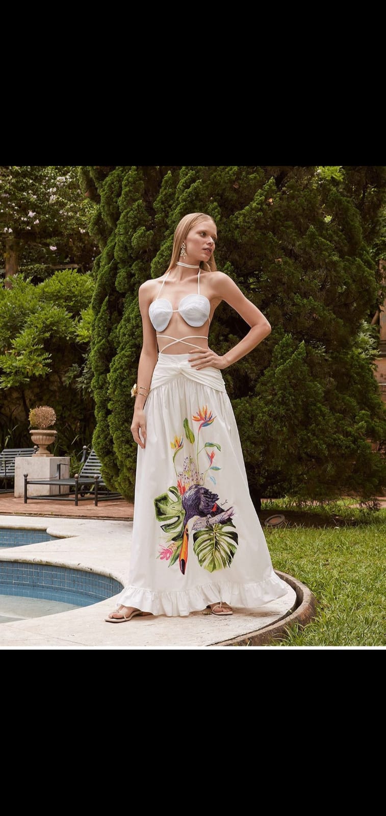CONJUNTO SAIA E TOP AMARANTE