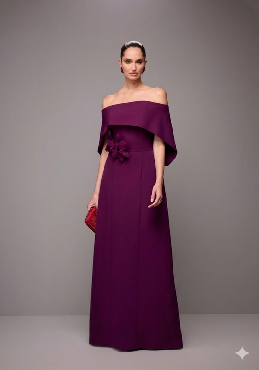 VESTIDO CATHARINA CINTO FLOR KALANDRA
