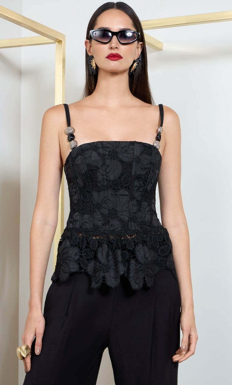BLUSA ALÇA BORDADA THAMARA CAPELÃO