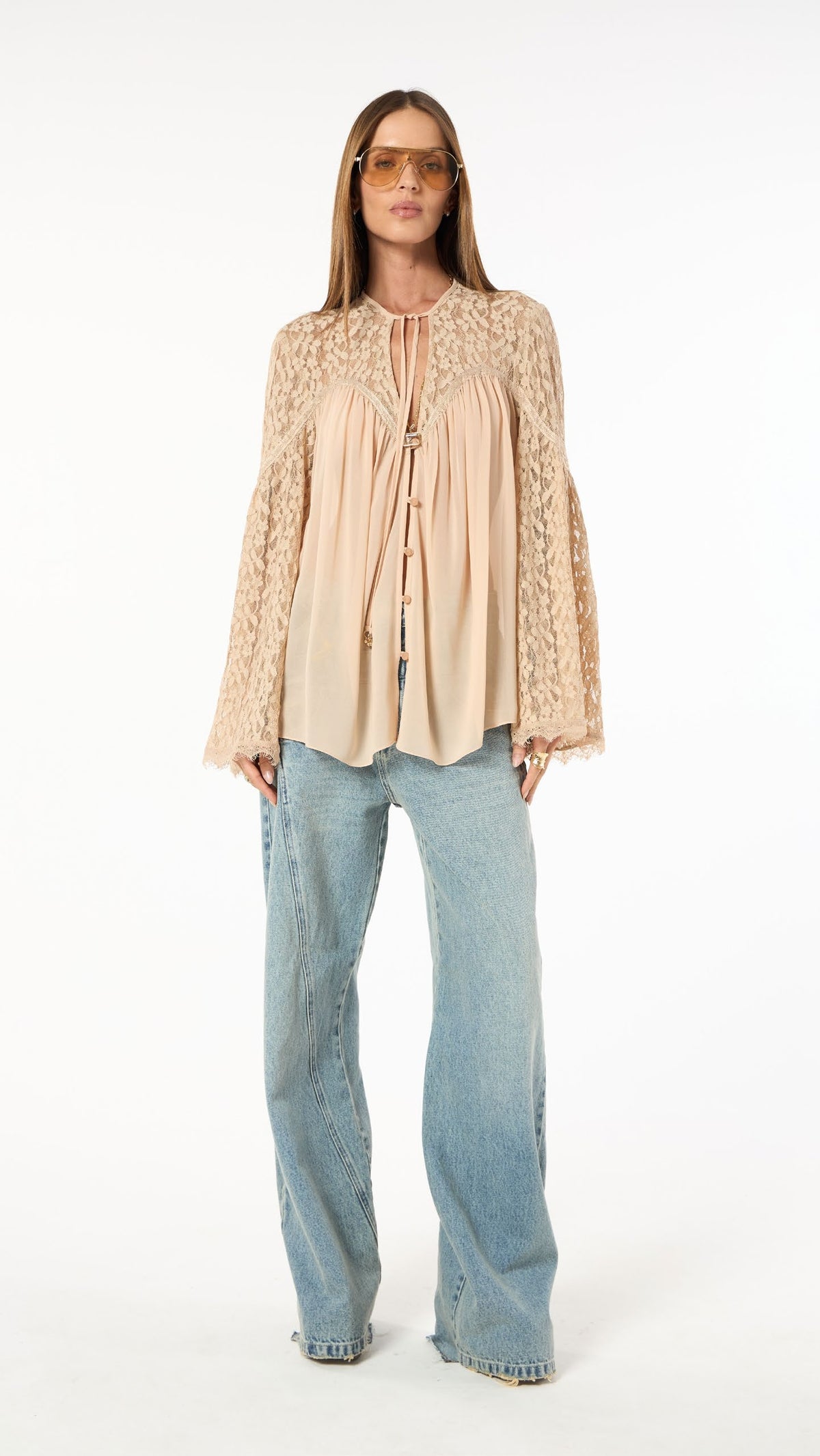 BLUSA RENDA MANGA LONGA SKAZI