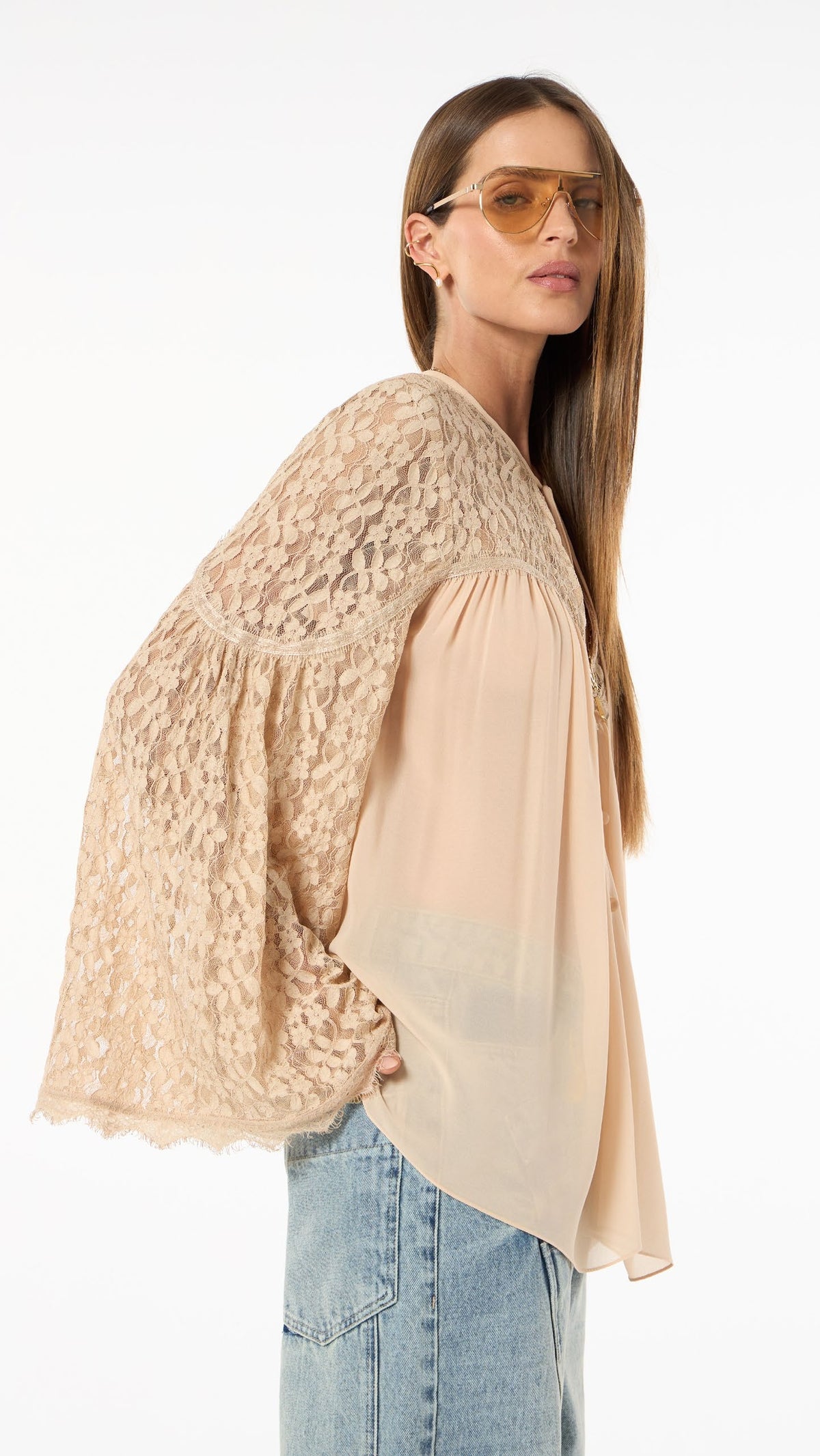 BLUSA RENDA MANGA LONGA SKAZI