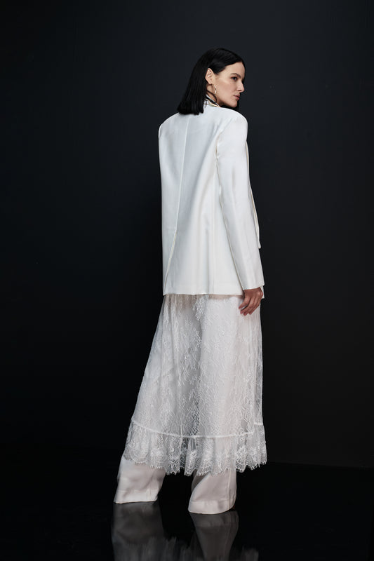 MAXI BLUSA DE RENDA ASSIMÉTRICA CAOS