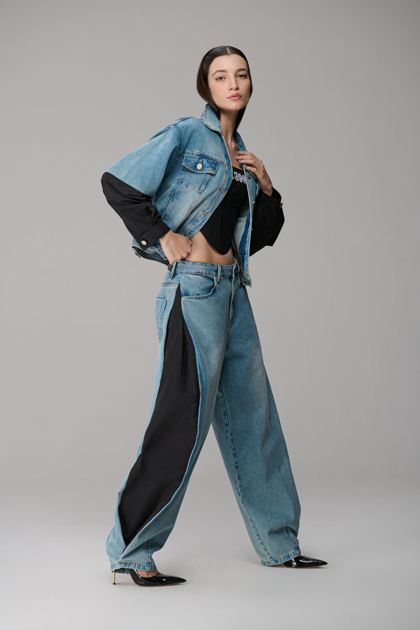 CALÇA JEANS NESGA CAOS