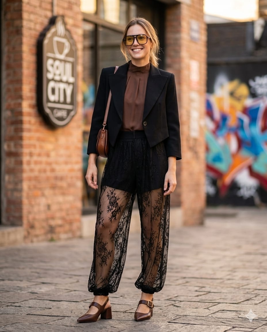 CALÇA RENDA CÓS ALFAIATARIA CAOS