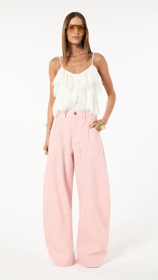 CALÇA WIDE BALLON ROSA SWEET PINK SKAZI