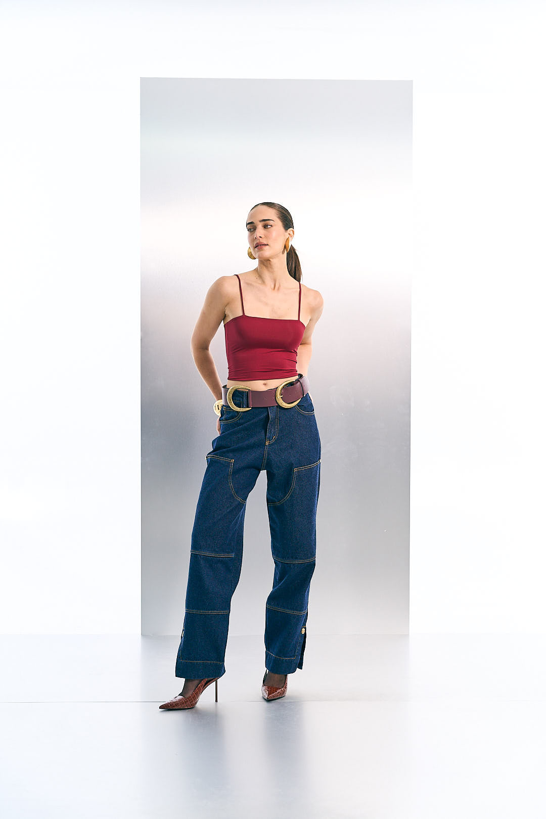 CALÇA JEANS RECORTES KOHDE