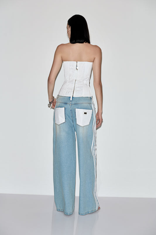 CALÇA DE NYLON E JEANS CAOS