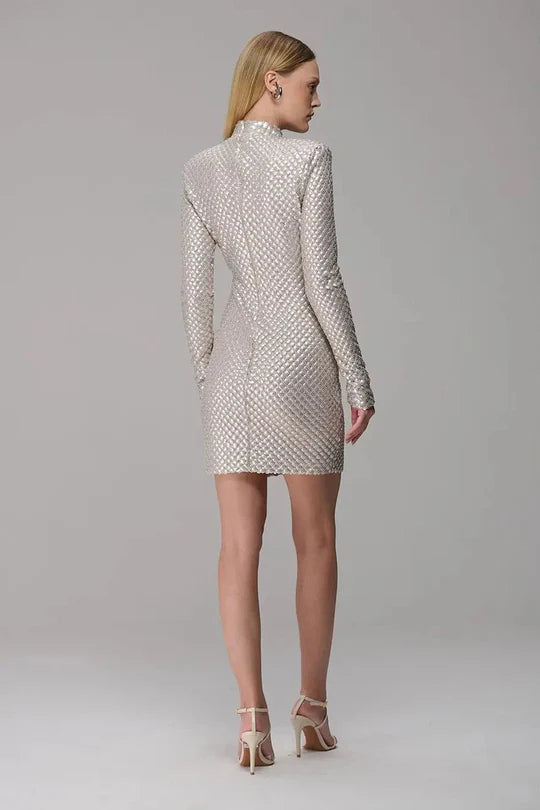 VESTIDO PAETÊ GOLA ALTA CAOS