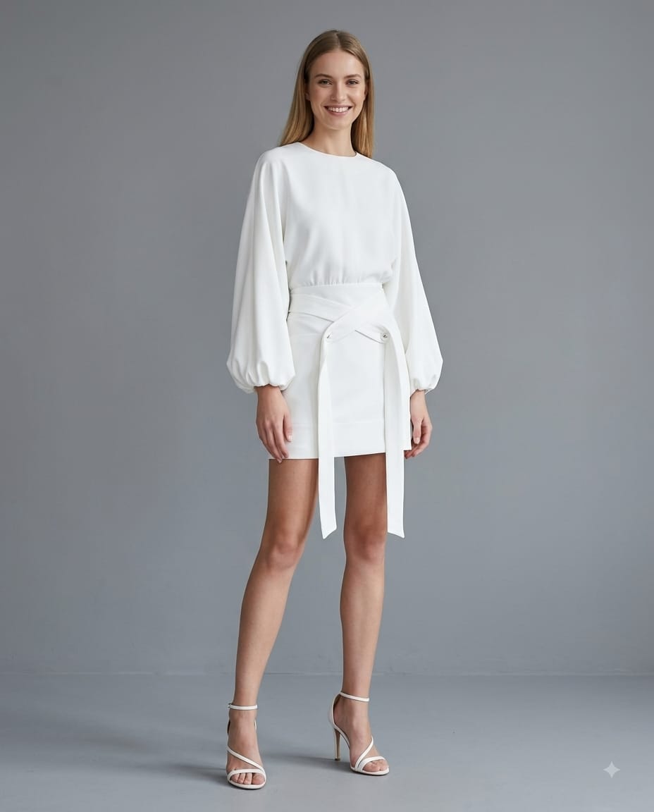 VESTIDO CURTO MANGA MORCEGO KOHDE