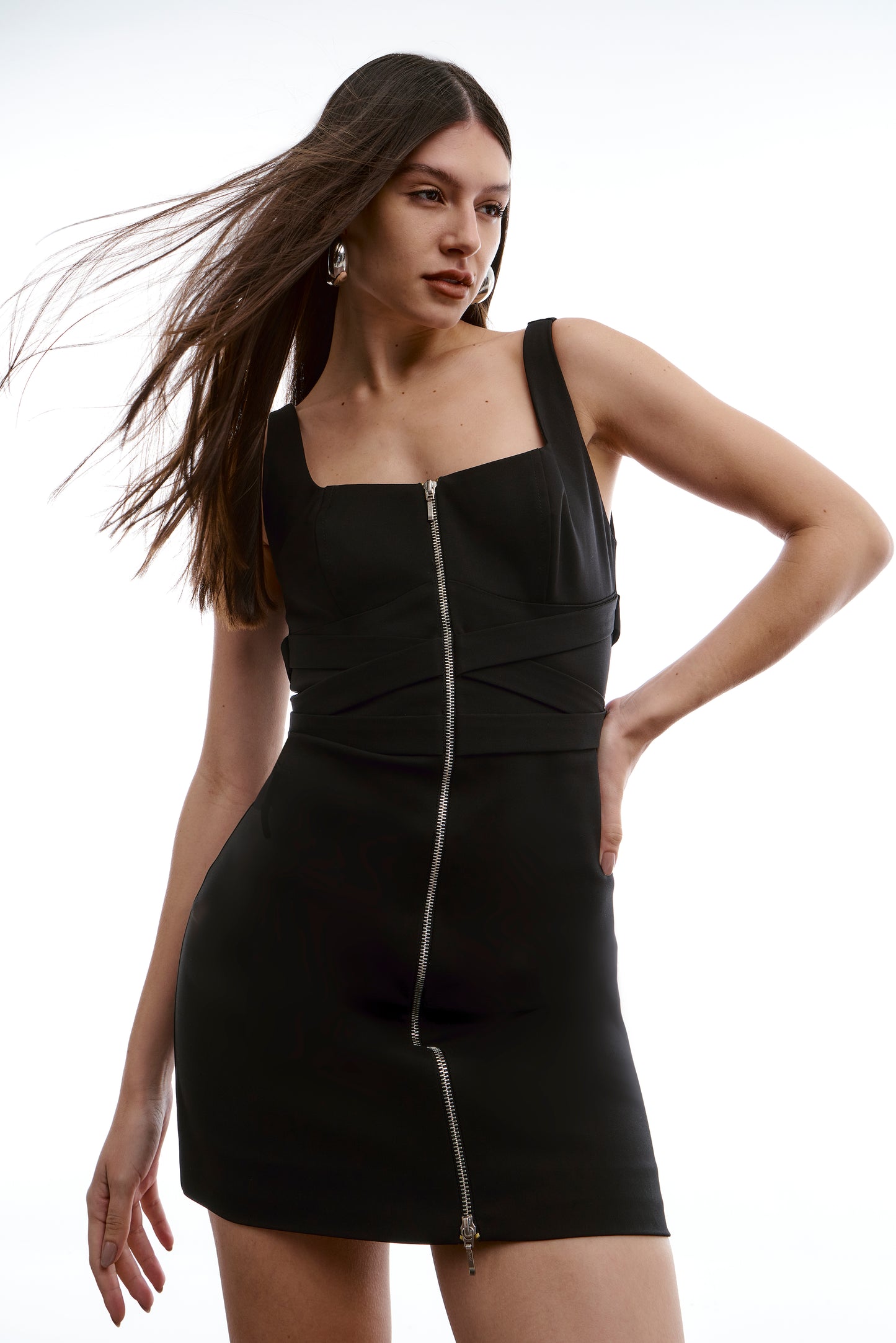 VESTIDO ZÍPER FRONTAL CURTO TUFI DUEK