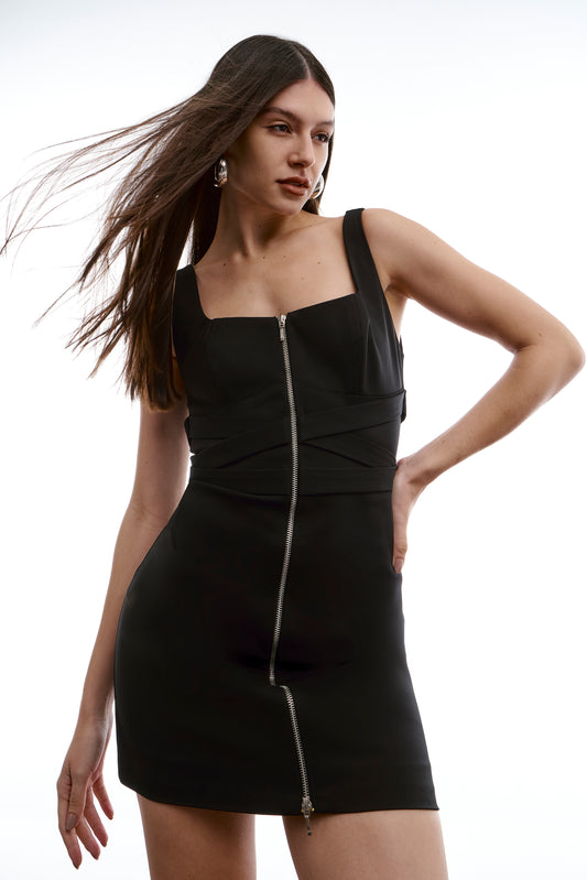 VESTIDO ZÍPER FRONTAL CURTO TUFI DUEK