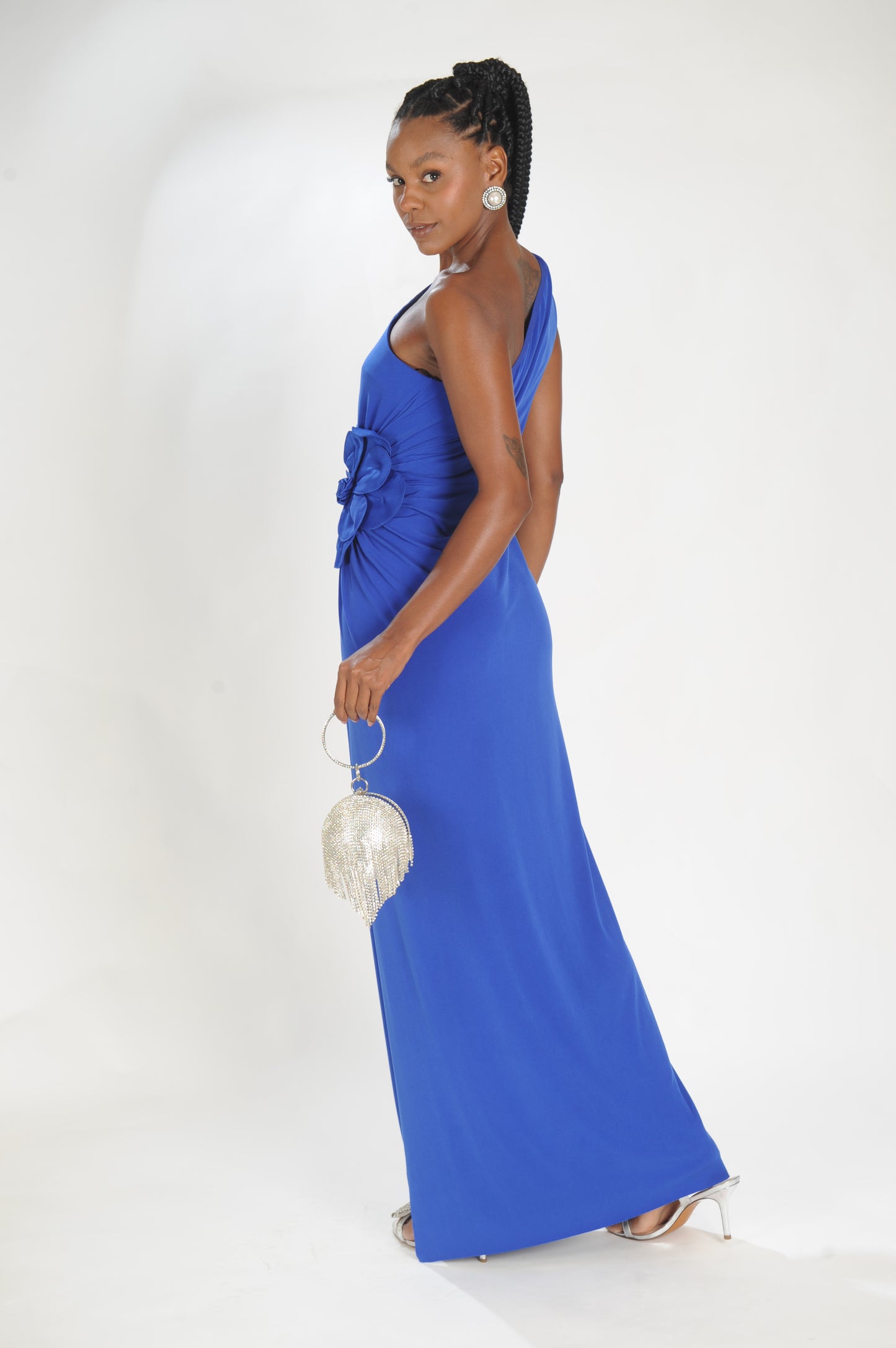VESTIDO FLOR CINTURA LAMINE