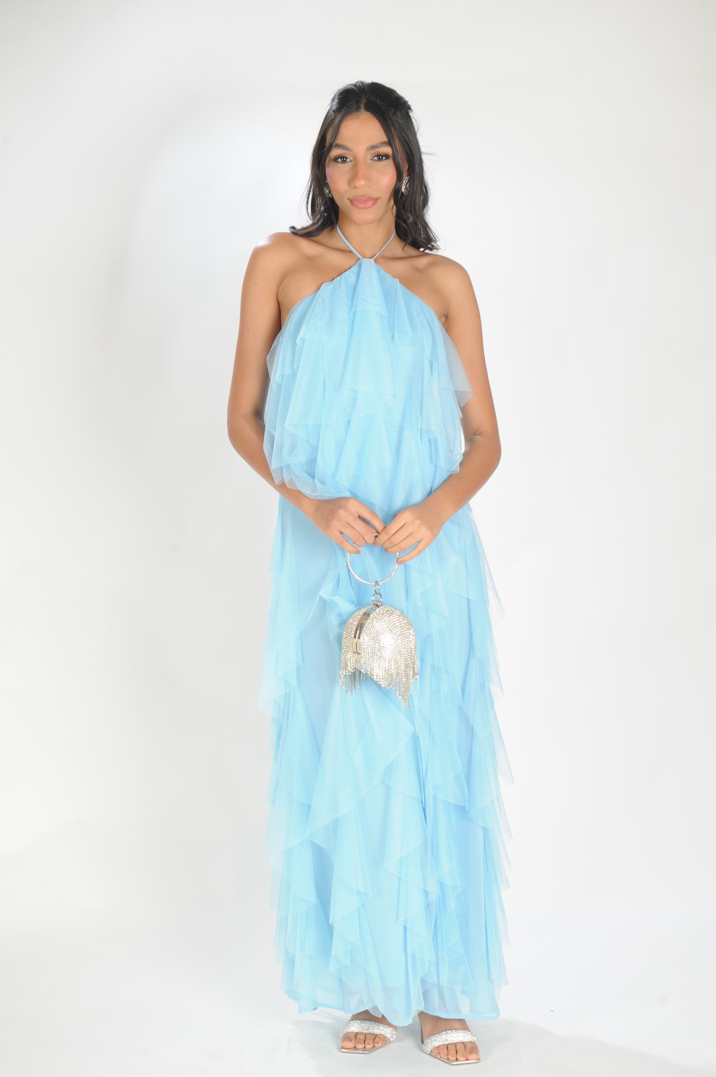 VESTIDO CAMADAS TULE LAMINE