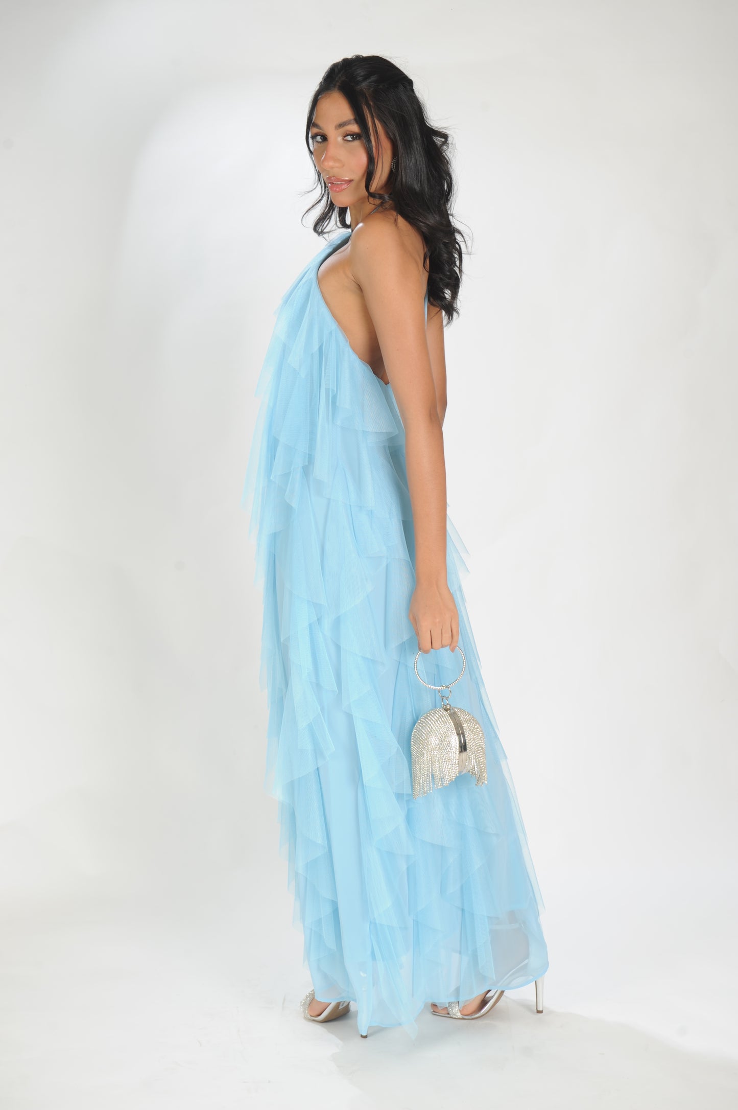 VESTIDO CAMADAS TULE LAMINE