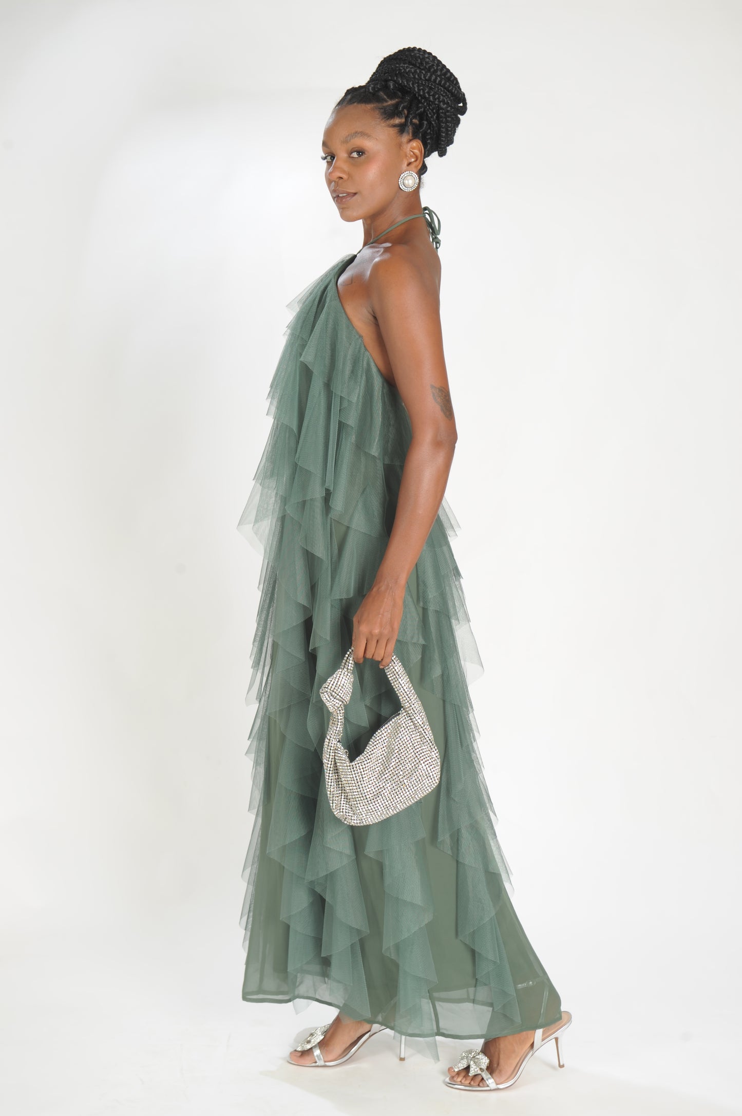 VESTIDO CAMADAS TULE LAMINE