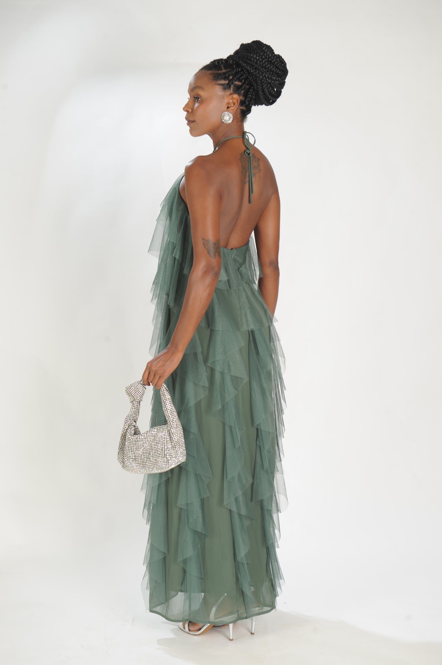 VESTIDO CAMADAS TULE LAMINE