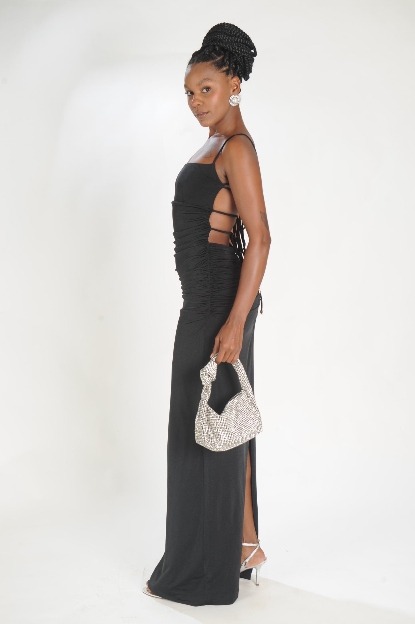 VESTIDO CORPO DRAPEADO CAOS