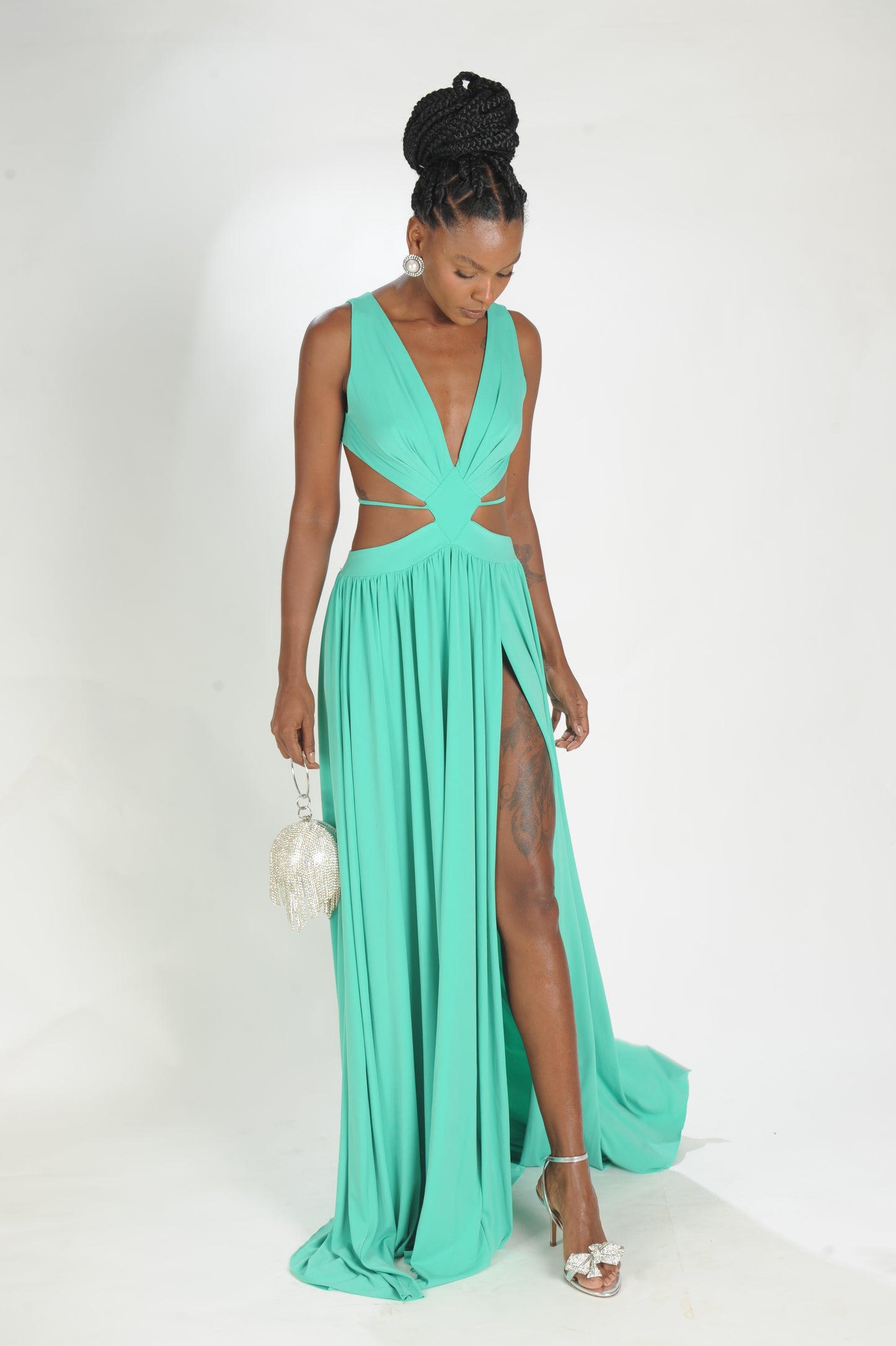 VESTIDO LONGO LOSANGO SKAZI