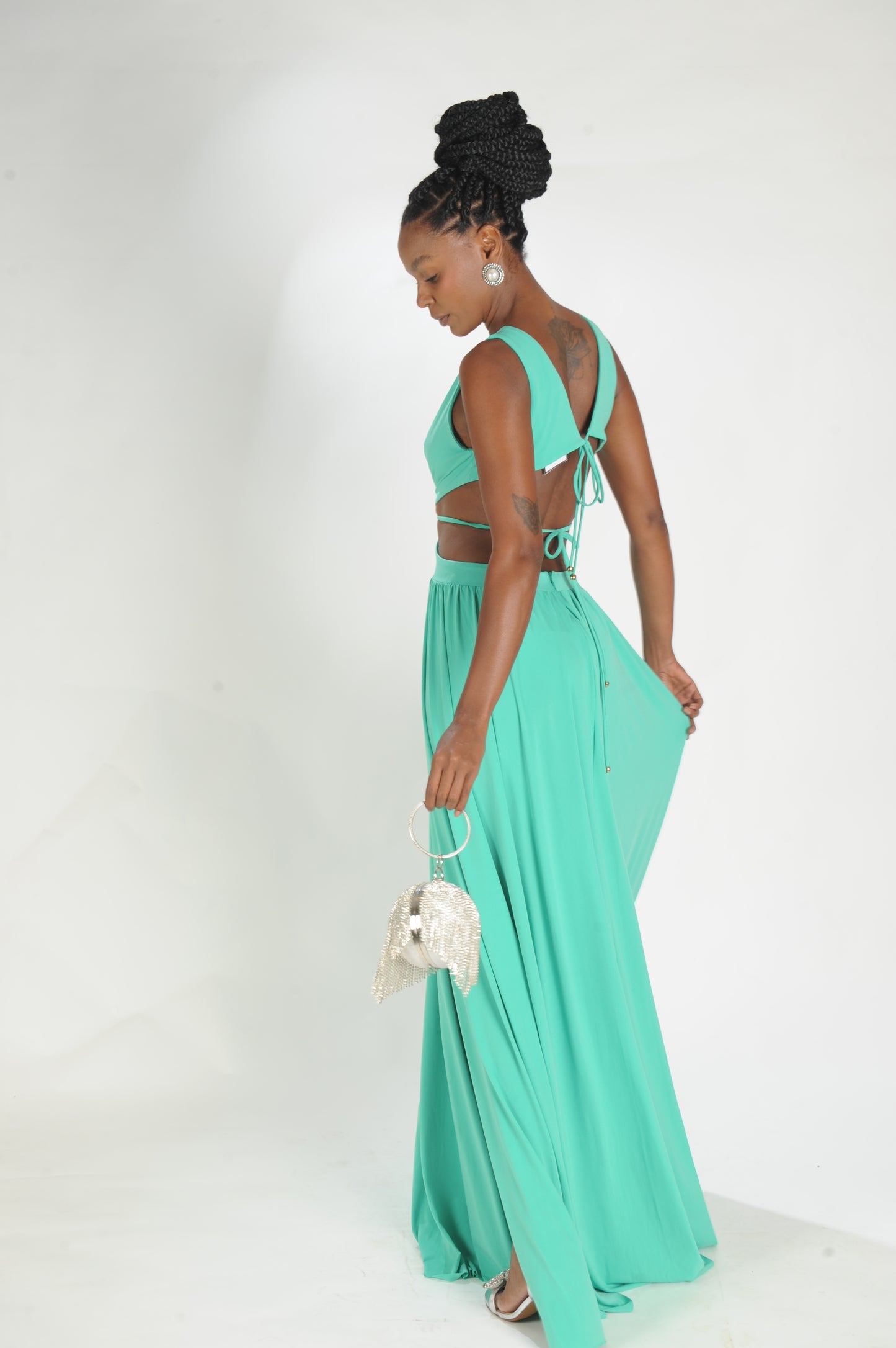 VESTIDO LONGO LOSANGO SKAZI