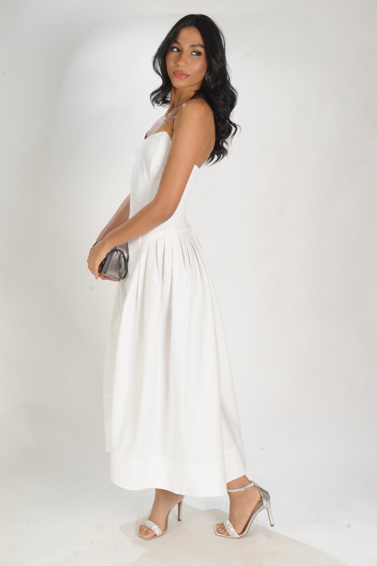 VESTIDO TOMARA QUE CAIA CORSET LAMINE