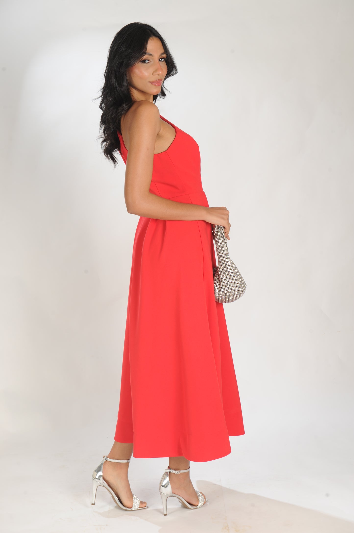 VESTIDO ALFAIATARIA MIDI LAMINE