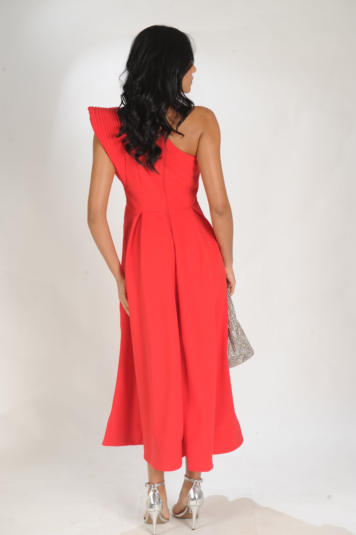VESTIDO ALFAIATARIA MIDI LAMINE
