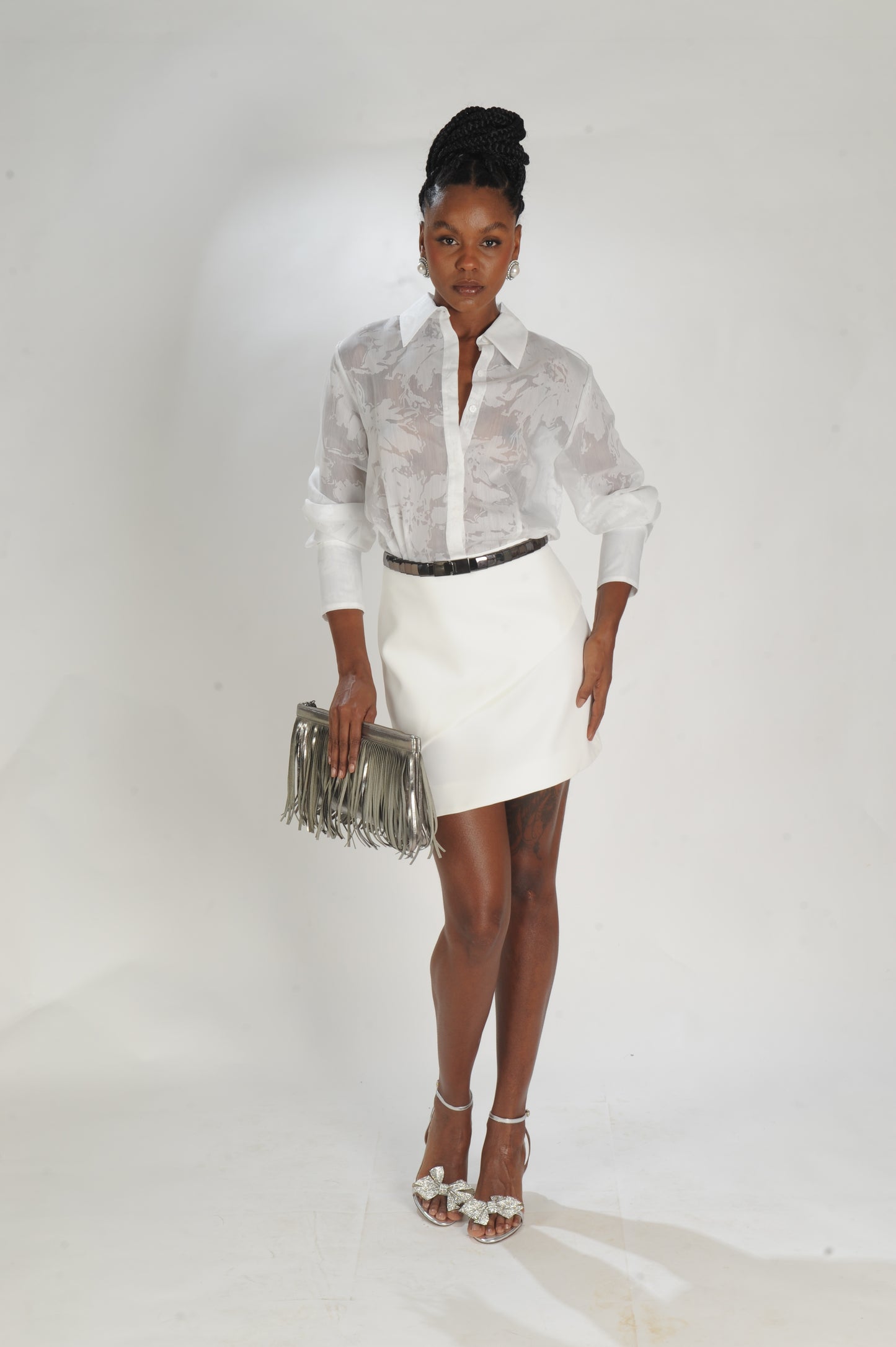 VESTIDO MIX TEXTURAS CAOS
