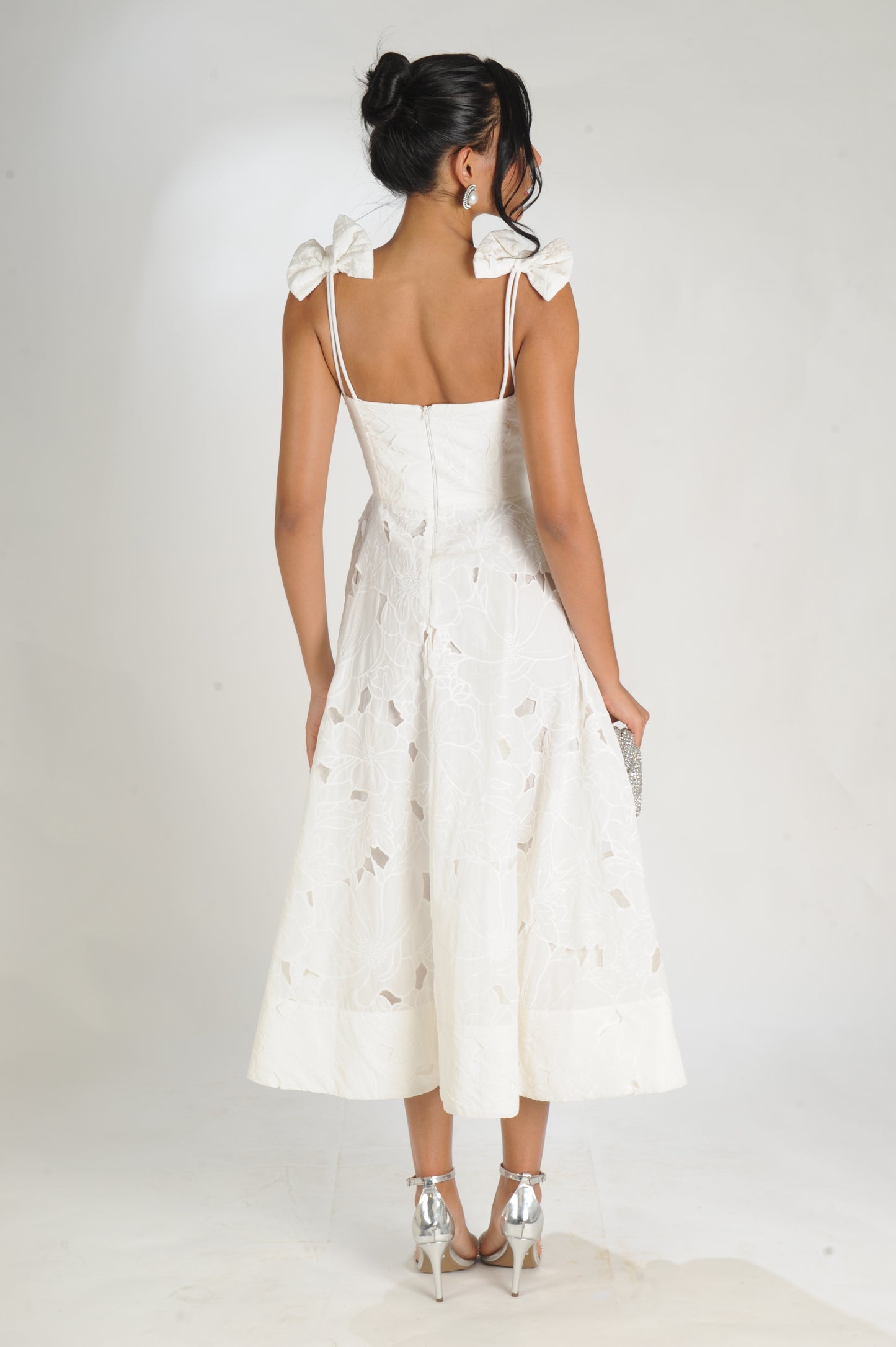 VESTIDO LAISE MIDI CORSET LAMINE