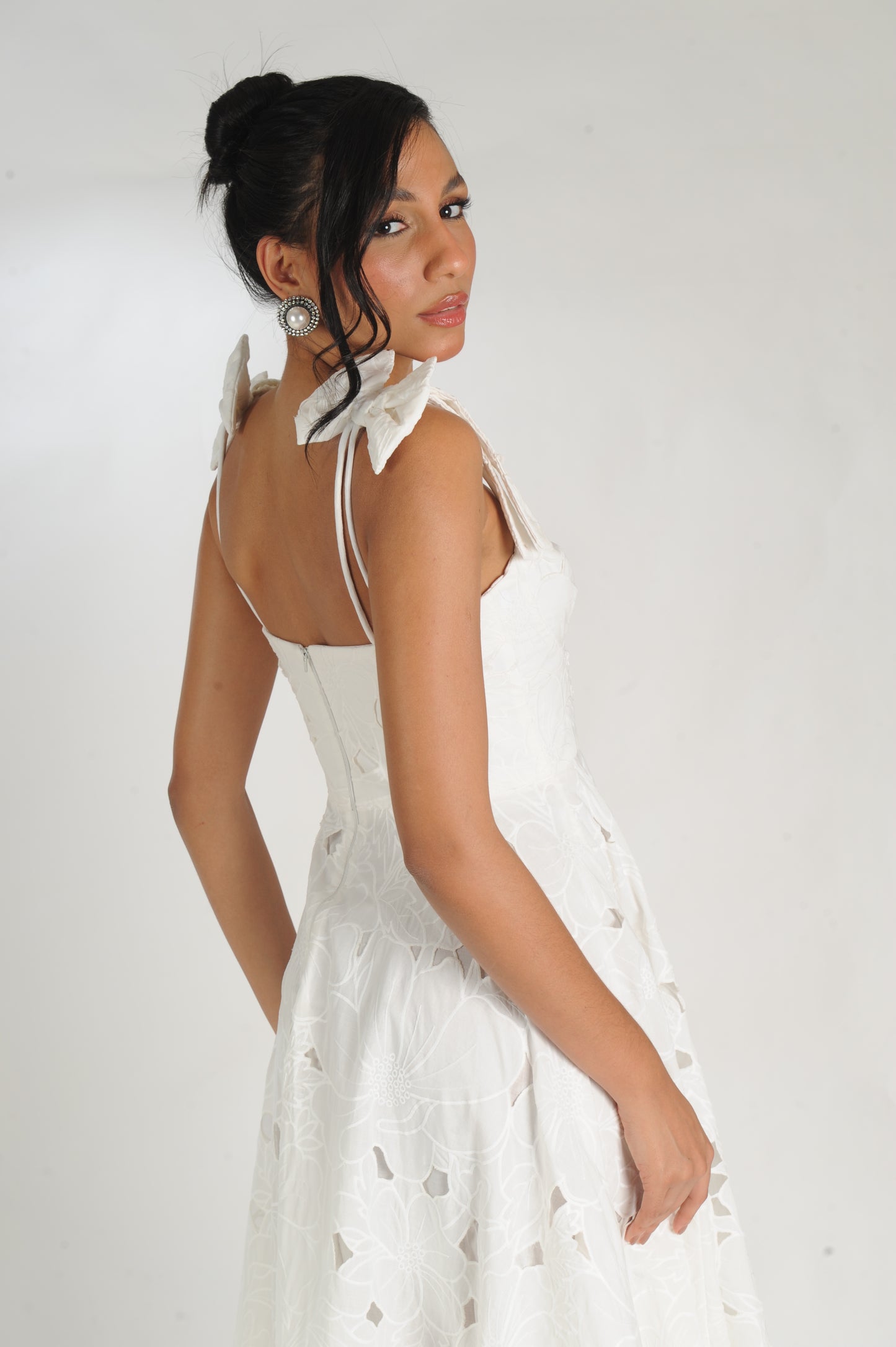 VESTIDO LAISE MIDI CORSET LAMINE